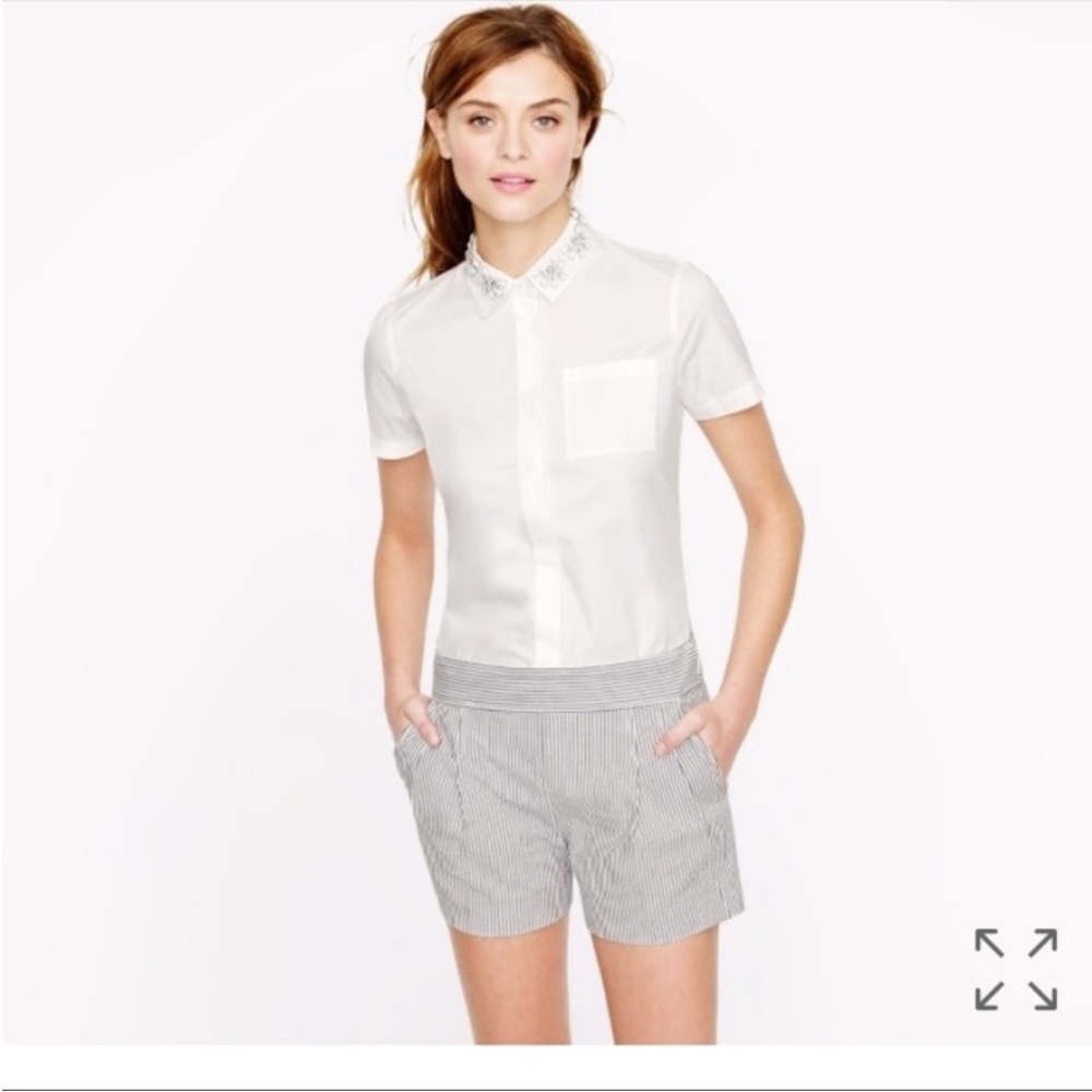 J. Crew Embellished Short Sleeve Top NWT